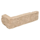 Beige stone block on a white background