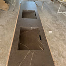 HANDCRAFTED PIETRA GREY HIGH ENGINEERED PORCELAIN DOUBLE SINK (ES-171)