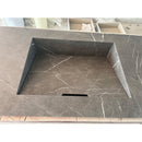 HANDCRAFTED PIETRA GREY HIGH ENGINEERED PORCELAIN DOUBLE SINK (ES-171)