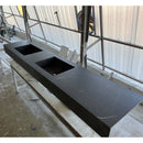 HANDCRAFTED PIETRA GREY HIGH ENGINEERED PORCELAIN DOUBLE SINK (ES-171)