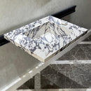 READY TO SHIP! Handcrafted Calacatta Viola Porcelain Vessel Sink: Custom Bathroom Vanity Top (ES-39)