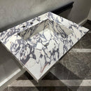 READY TO SHIP! Handcrafted Calacatta Viola Porcelain Vessel Sink: Custom Bathroom Vanity Top (ES-39)