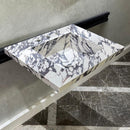 READY TO SHIP! Handcrafted Calacatta Viola Porcelain Vessel Sink: Custom Bathroom Vanity Top (ES-39)