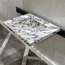 READY TO SHIP! Handcrafted Calacatta Viola Porcelain Vessel Sink: Custom Bathroom Vanity Top (ES-39)