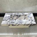 READY TO SHIP! Handcrafted Calacatta Viola Porcelain Vessel Sink: Custom Bathroom Vanity Top (ES-39)