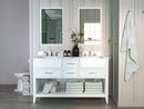 Hayley Bathroom Vanity with Sink and Carrara White Marble Top Cabinet Set Villohome