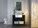 Hayley Bathroom Vanity with Sink and Carrara White Marble Top Cabinet Set Villohome