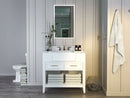 Hayley Bathroom Vanity with Sink and Carrara White Marble Top Cabinet Set Villohome