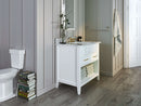 Hayley Bathroom Vanity with Sink and Carrara White Marble Top Cabinet Set Villohome