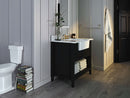 Hayley Bathroom Vanity with Sink and Carrara White Marble Top Cabinet Set Villohome