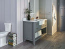 Hayley Bathroom Vanity with Sink and Carrara White Marble Top Cabinet Set Villohome