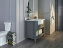 Hayley Bathroom Vanity with Sink and Carrara White Marble Top Cabinet Set Villohome