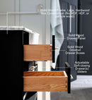 Hayley Bathroom Vanity with Sink and Carrara White Marble Top Cabinet Set Villohome