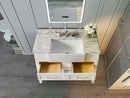 Hayley Bathroom Vanity with Sink and Carrara White Marble Top Cabinet Set Villohome