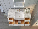 Hayley Bathroom Vanity with Sink and Carrara White Marble Top Cabinet Set Villohome