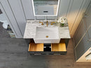 Hayley Bathroom Vanity with Sink and Carrara White Marble Top Cabinet Set Villohome