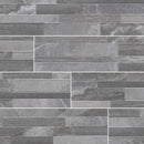 Palisade grey ledger panel 6 x 24 glazed porcelain wall tile msi collection NPALGRE6X24 product shot multiple tiles top view