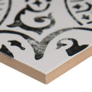 Paloma encaustic 8x8 glazed porcelain floor and wall tile msi collection NPAL8X8 product shot one tile profile view