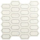 Pavilion picket 12x12 polished marble mesh mounted mosaic tile SMOT-BIANDOL-PAVPK8MM product shot multiple tiles top view