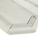 Pavilion picket 12x12 polished marble mesh mounted mosaic tile SMOT-BIANDOL-PAVPK8MM product shot profile view