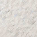 Pearla 2x6 glass subway mesh mounted mosaic wall tile SMOT-GLSST-PEA6MM product shot angle view