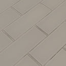 Pebble 3x9 glossy glass gray subway tile SMOT GL T PEB39 product shot angle view