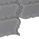Pebble arabesque 10.43X12.28 glass mesh mounted mosaic tile SMOT-GLS-PEBARA8MM product shot profile view