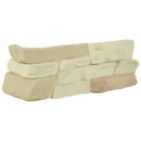 Peninsula cream corner stacked stone 9x19.5 natural manufactured stone LPNLEPENCRE4COR product shot corner view 2