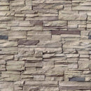 Peninsula sand corner stacked stone 9x19.5 natural manufactured stone LPNLEPENSAN4COR product shot wall corner view