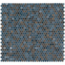Penny round azul 11.5X12.63 porcelain mesh mounted mosaic tile SMOT-PT-PENRD-AZUL product shot multiple tiles top view