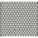 Penny round bianco 11.5X11.63 matte porcelain mesh mounted mosaic tile SMOT-PT-PENRD-BIAM product shot multiple tiles close up view