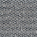 Penny round grigio mix 12.25X12.88 glossy ceramic mesh mounted mosaic tile SMOT-PT-PENRD-GRIMIX product shot multiple tiles top view