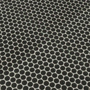 Penny round nero 11.25X12.63 porcelain mesh mounted mosaic tile SMOT-PT-PENRD-NEROM product shot multiple tiles angle view