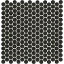 Penny round nero 11.25X12.63 porcelain mesh mounted mosaic tile SMOT-PT-PENRD-NEROM product shot multiple tiles close up view