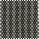 Penny round nero 11.25X12.63 porcelain mesh mounted mosaic tile SMOT-PT-PENRD-NEROM product shot multiple tiles top view
