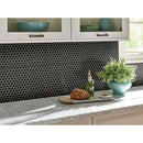 Penny round nero 11.25X12.63 porcelain mesh mounted mosaic tile SMOT-PT-PENRD-NEROM product shot wall view