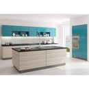 Peoria pattern 12X12 polished marble mesh mounted mosaic tile SMOT-PEORIA-POL product shot kitchen view