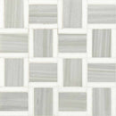 Peoria pattern 12X12 polished marble mesh mounted mosaic tile SMOT-PEORIA-POL product shot multiple tiles close up view