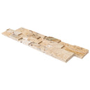 Philadelphia Ledger 3D Panel 6"x24" Natural Travertine Wall Tile - Full Truckload Honed one panel profile view