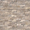 Philadelphia splitface ledger panel 6X24 natural travertine wall tile LPNLTPHI624 product shot multiple tiles top view