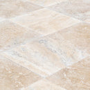 Philly travertine tile 12x12 honed filled PHL18x18HF product shot angle view