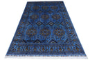 Hand-Knotted Afghani Zerkhaki Wool Rug – 6’7″ x 9’3″