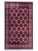 Hand-Knotted Afghani Heart Shape Wool Rug – 6’6″  x  9’5″