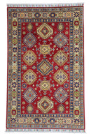 Hand-Knotted Afghani Kazak Wool Rug – 3’10″  x  6’0″