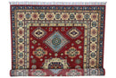 Hand-Knotted Afghani Kazak Wool Rug – 4’10″  x  6’6″