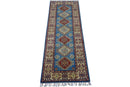 Hand-Knotted Afghani Kazak Wool Rug – 2’0″  x  5’10″