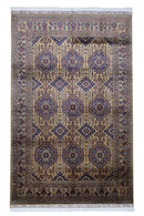Hand-Knotted Afghani Zerkhaki Wool Rug – 6’7″  x  10’2″