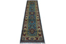 Hand-Knotted Afghani Kazak Wool Rug – 2’8″ x 9’9″