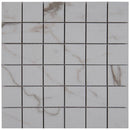 Pietra calcatta 12X12 clazed porcelain mesh mounted mosaic tile NCAL2X2-N product shot multiple tiles close up view