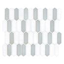 Pixie cloud 9.82" x 11.5" paper face glass mosaic wall tile SMOT-GLSPK-PIXCLO6MM product shot multiple tiles wall view